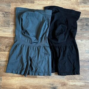 Blanqi Maternity Compression Shorts - Black and Blue Set